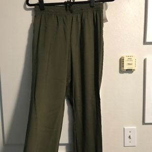 Olive tapered pants